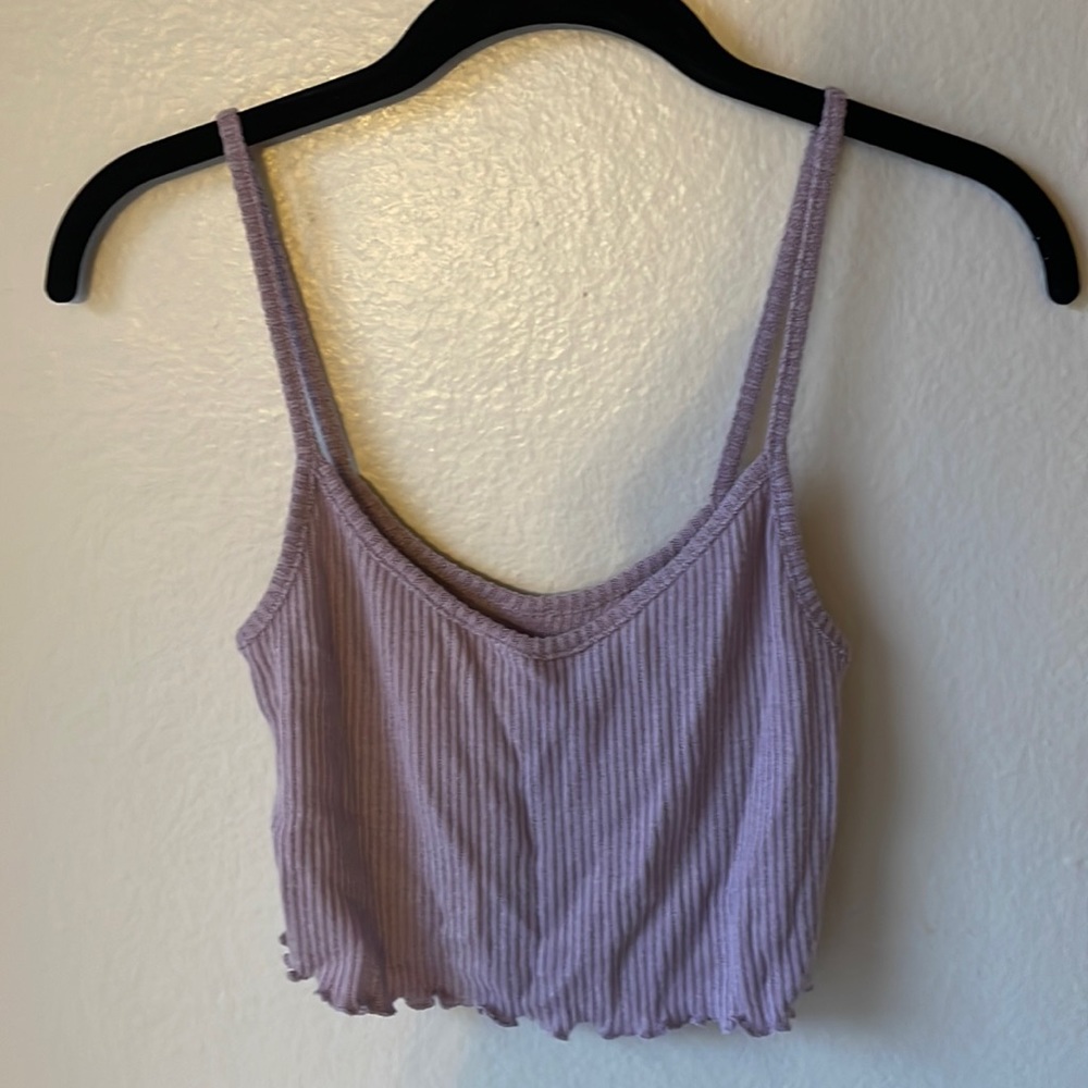 Purple top with spaghetti straps